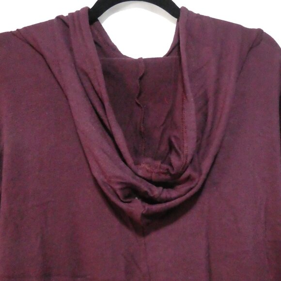 GEORGE | 1X | Stylish Burgundy Knit Lightweight Hoodie - Picture 11 of 15